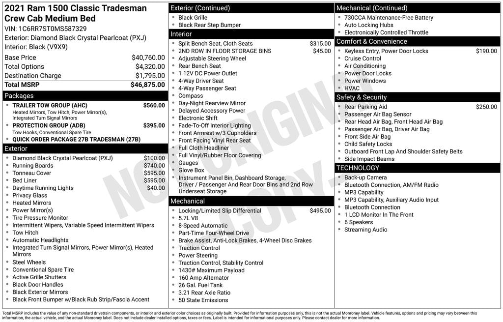ram ram 1500 classic 2021 1C6RR7ST0MS587329 image ram ram 1500 classic 2021 1C6RR7ST0MS587329 image